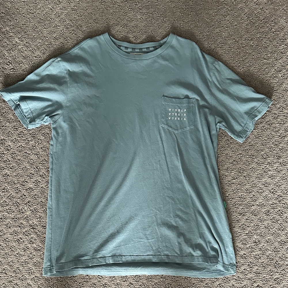 VISSLA Teal Short Sleeve pocket tee XL